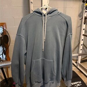 aerie Off Line Washed Teal Pullover Hoodie